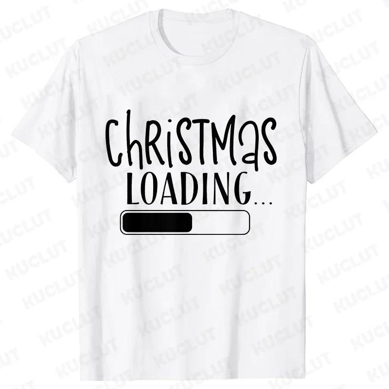 Kerst Laad Grafische T-shirt Dames Kleding Casual Korte Mouw T-shirts Gelukkig Nieuwjaar T-shirt Mode Vrolijk Kerstmis Y2k Tops