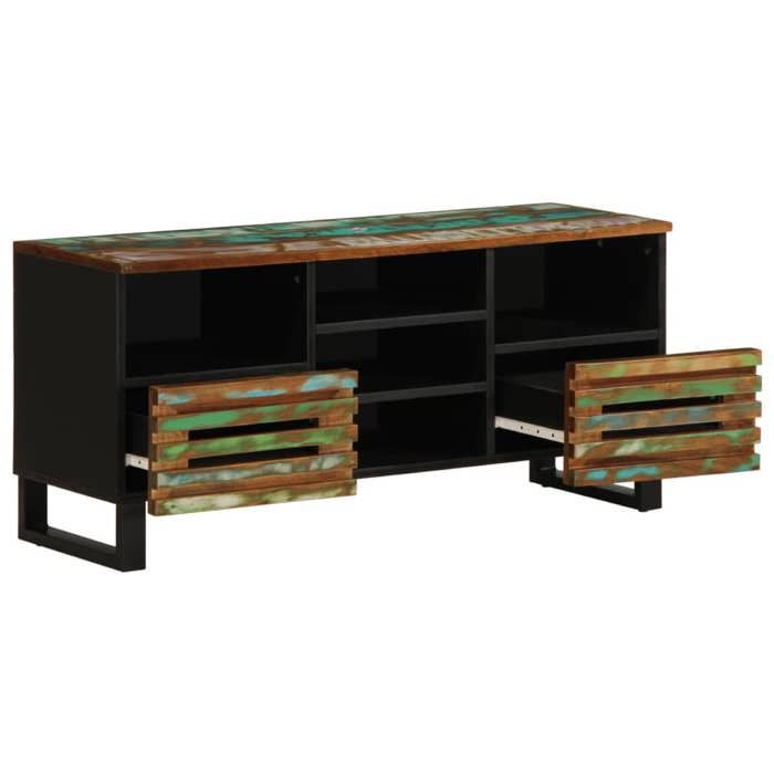VidaXL TV Cabinet 100x34x46 Cm Solid Acacia Wood, TV Bench, Hi-fi Cabinet, TV Console, TV Sideboard, Multimedia Cabinet, Furniture 377528