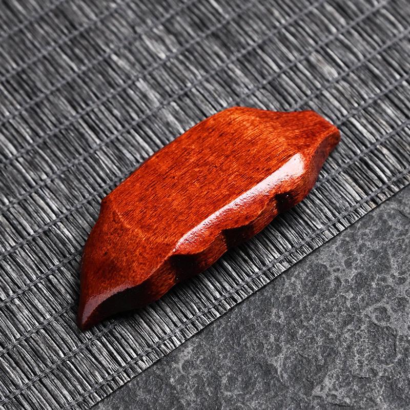 Rosewood Fish-Shaped Leaf Tea Tongs & Chopstick Rest