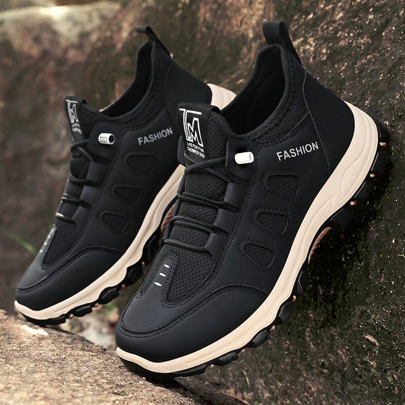 Fashion Men's 2025 Spring New Outdoor Anti Slip Mountaineering Shoes with Soft Bottom Lightweight and Breathable Casual Sports Shoes