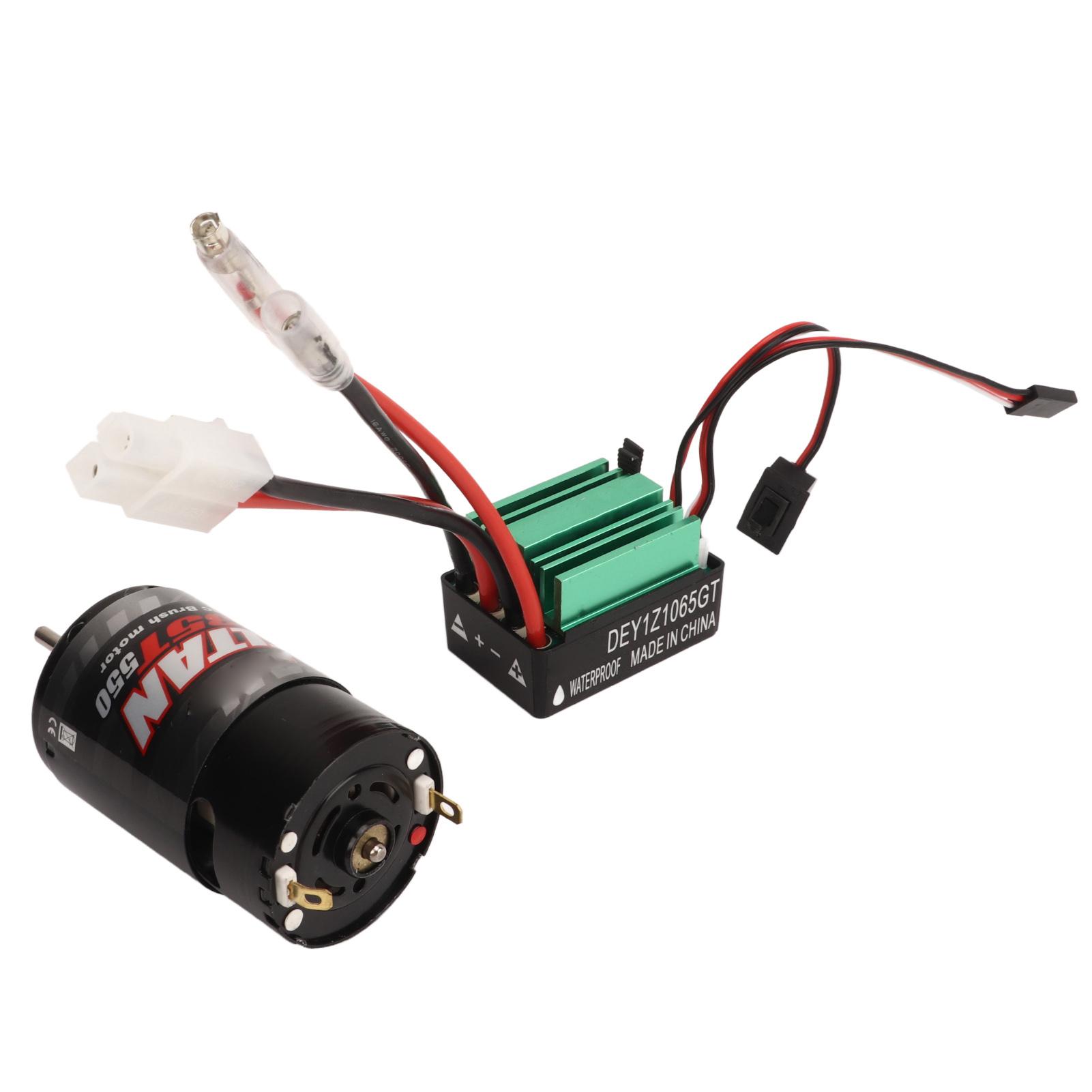 

Радіокерована машина Колекторний двигун ESC 550 Колекторний двигун Водонепроникний 65A Колекторний ESC для радіокерованої машини Човна 35T