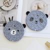 Tea Coaster Non-slip Decorative Rope Anti-scalding Round Hand-Woven Cartoon Bear Cotton Placemat