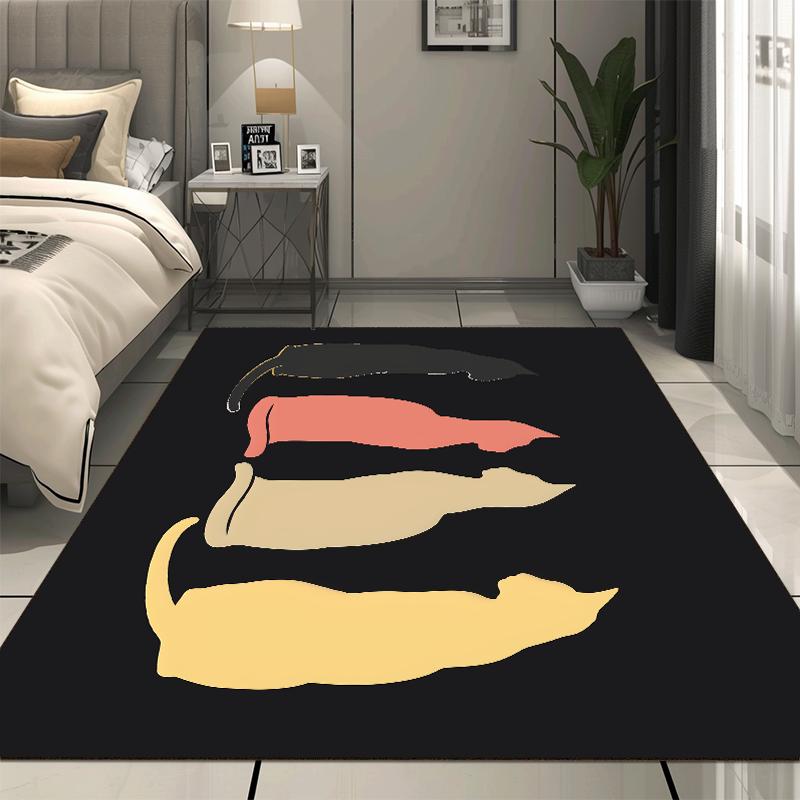 Cute Cat Cartoon Rug Children's Bedroom Decoration Large Area Carpet Modern Living Room Sofa Non-slip Mat Lounge Rug Washable