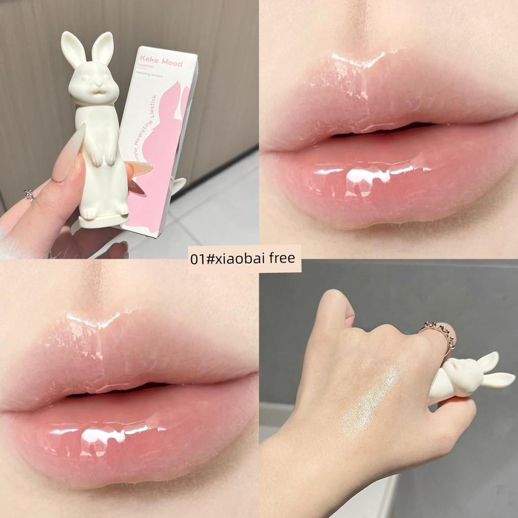 New Kekemood Sweetheart Bunny Moisturizing Lip Balm for Anti-Dryness, Peeling, and Lip Line Reduction, Hydrating and Moisturizing Lipstick