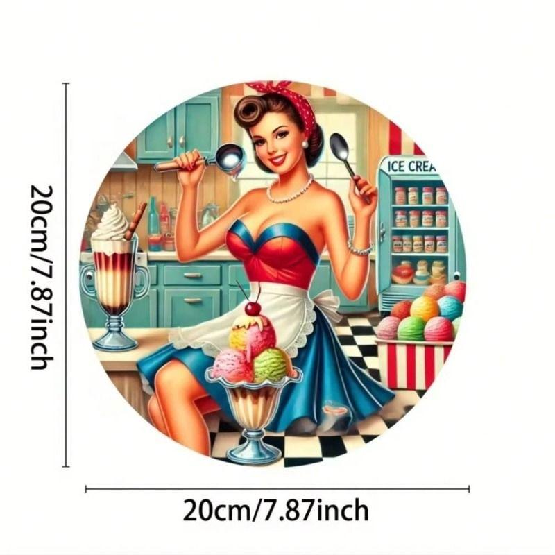 Metal Wall Art Decorative Sign Hanging Home Decor 20x20 cm