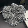 Premium Plaid Scrunchie: High-Elastic Hair Tie for Low Ponytails & Buns (Autumn/Winter 2025 Collection)