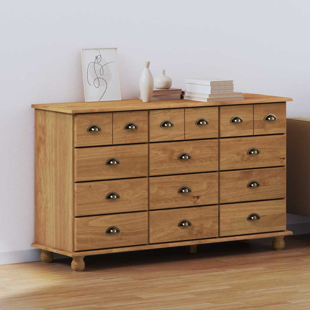 ASKIM Braune Kommode mit Schubladen 79 x 40 x 133,5 cm