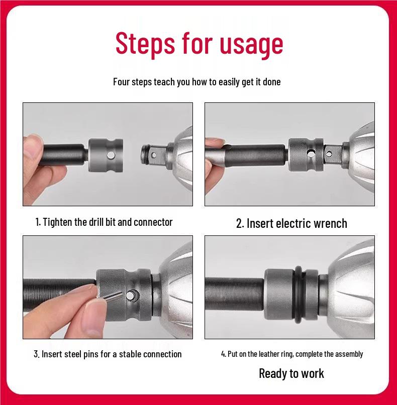 Electric Drill Bit Extension for Woodworking and Hole Saw