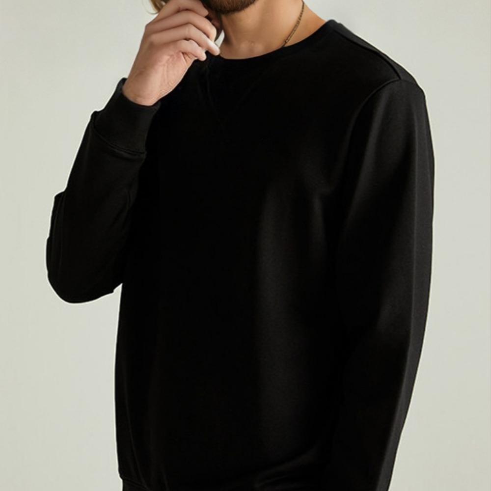 Унисекс бархатный топ с длинным рукавом и круглым вырезом — фото 10