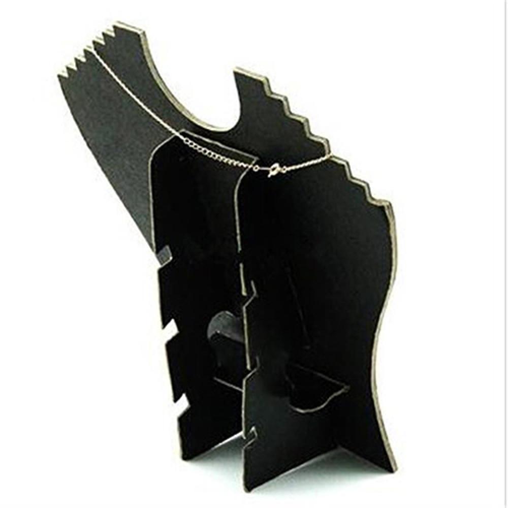 Necklace Bust Jewelry Pendant Chain Display Holder Neck Velvet Stand Easel Necklace Jewelry Packaging чёрный