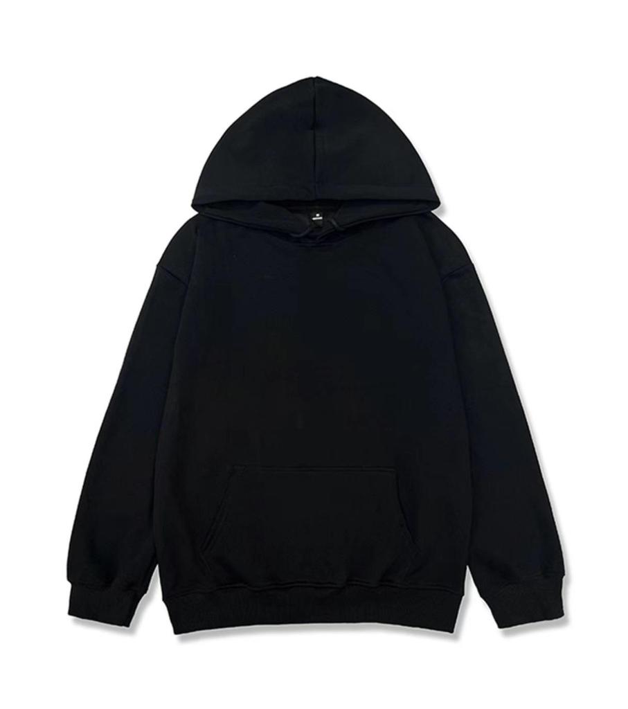Women's Oversized Guochao Brand Hooded Sweatshirt - Simple Design, Casual Zip-Up for Fall & Winter