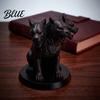Gothic Home Decor Three-Headed Dog Figurine Mythology Animal Statue 3D Printed Dark Fantasy Room Accessories Halloween Ornament for Desktop
