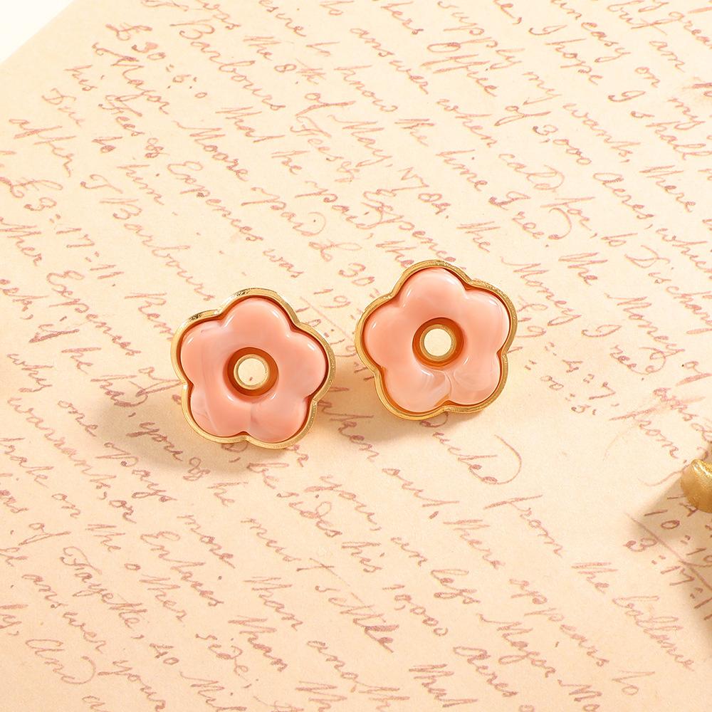 Exquisite flower stud earrings, bone studs, women's earrings, niche design, fashionable light luxury, high-end earrings, jewelry