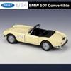 WELLY 1/24 BMW 507 Alloy Sports Car Model Diecast Metal Classic Car Vehicles Model High Simulation Collection Childrens Toy Gift