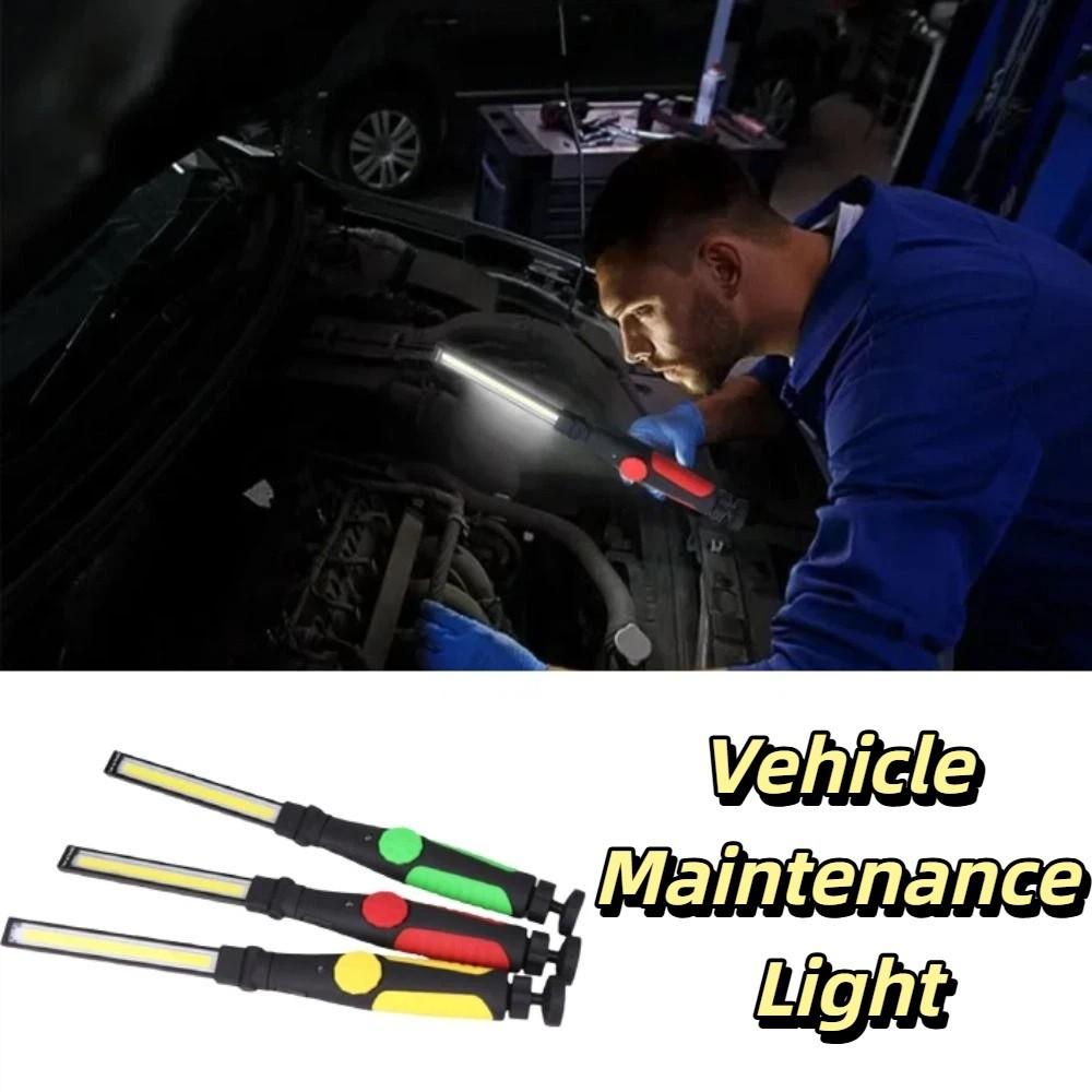 Magnetic Base USB Rechargeable Torch Folding Flashlight COB LED Work Lights  Car Repair