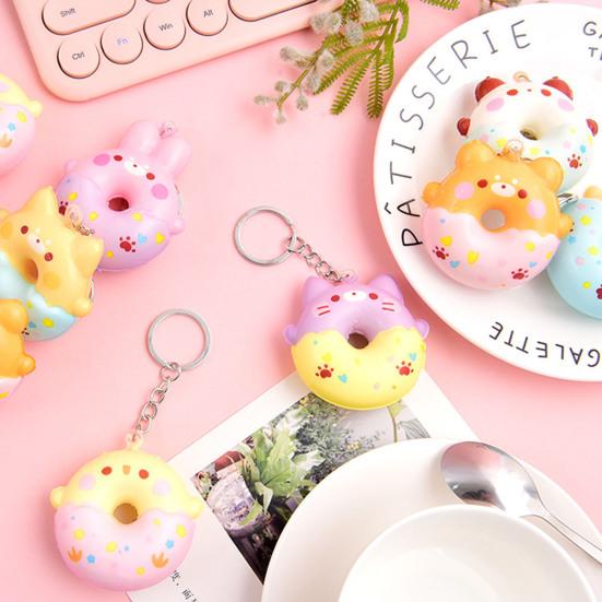 Llavero creativo de dibujos animados lindo juguete de ventilación de descompresión