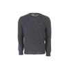 Polo Small Logo Pattern Loose Fit Round Neck Wool Sweater Men Sweater Dark-Gray 710714346-008