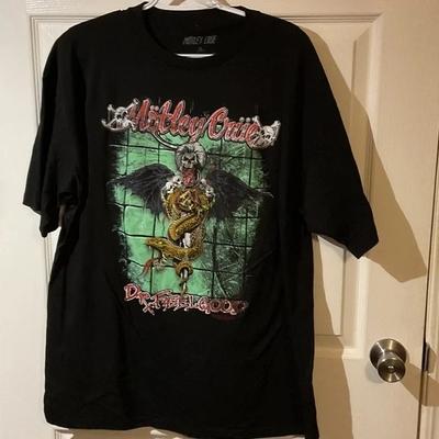 Motley Crue Czarny Graficzny T-Shirt Zespołu Graficzny T-shirt Czarny remake PA8828 Unisex T-Shirt