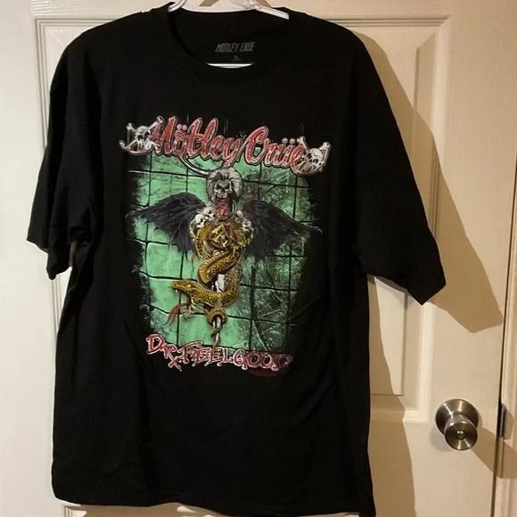 Motley Crue Black Graphic Band TShirt Graphic tee Black remake PA8828 Unisex T-Shirt XXXL