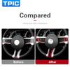 For Ford Mustang 2009-2013 Carbon Fiber Steering Wheel Panel Cover Trim Sticker Car Interior Decoration Tuning Accessories