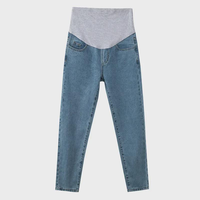 "2024 New High-Waist Harem Maternity Jeans for Spring and Autumn"