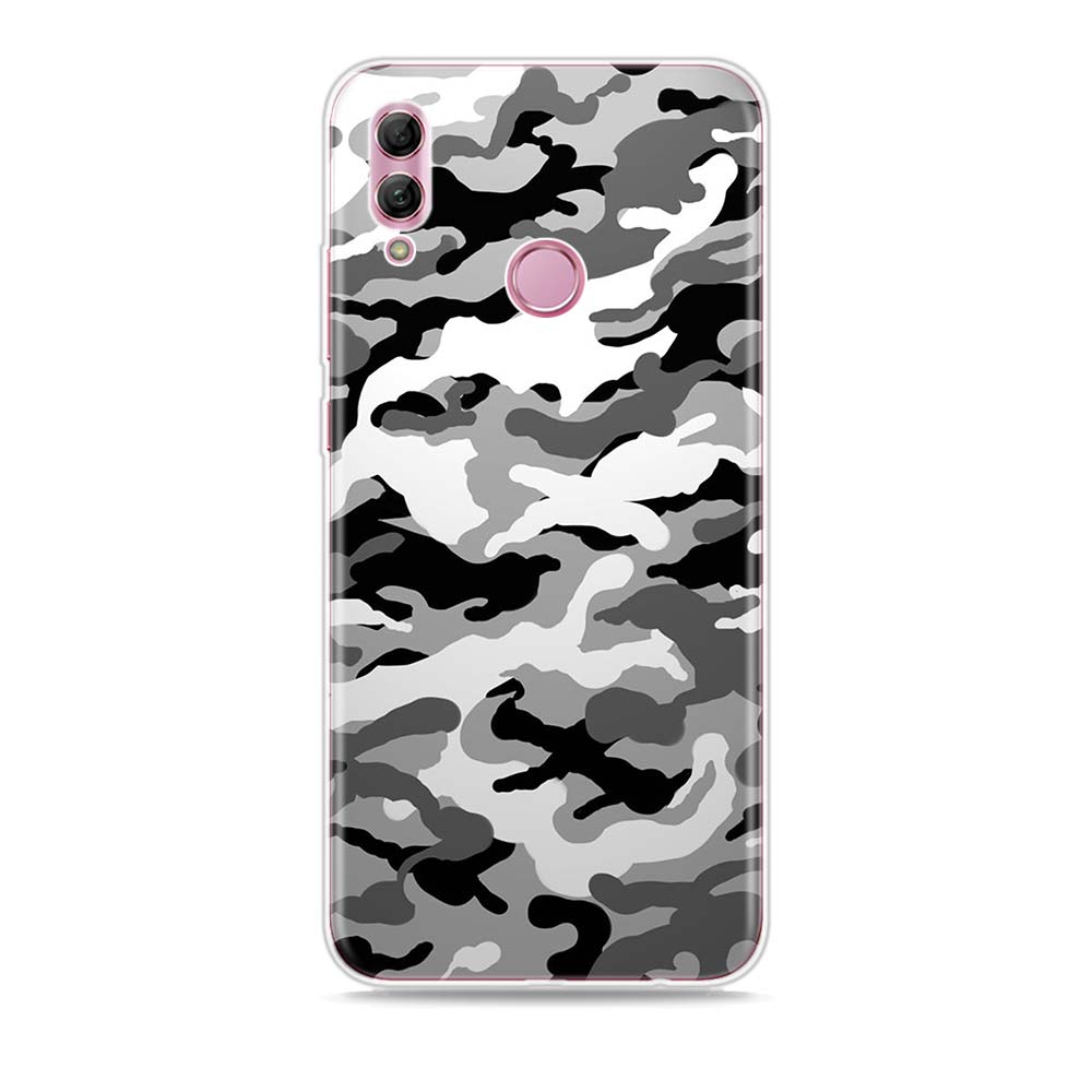Armádní kamuflážní maskovací silikonový kryt pro Honor 30 30S 30i 9 10 9A 9C 9S 9N 10i 10X 9X Lite Pro 5G pouzdro na telefon
