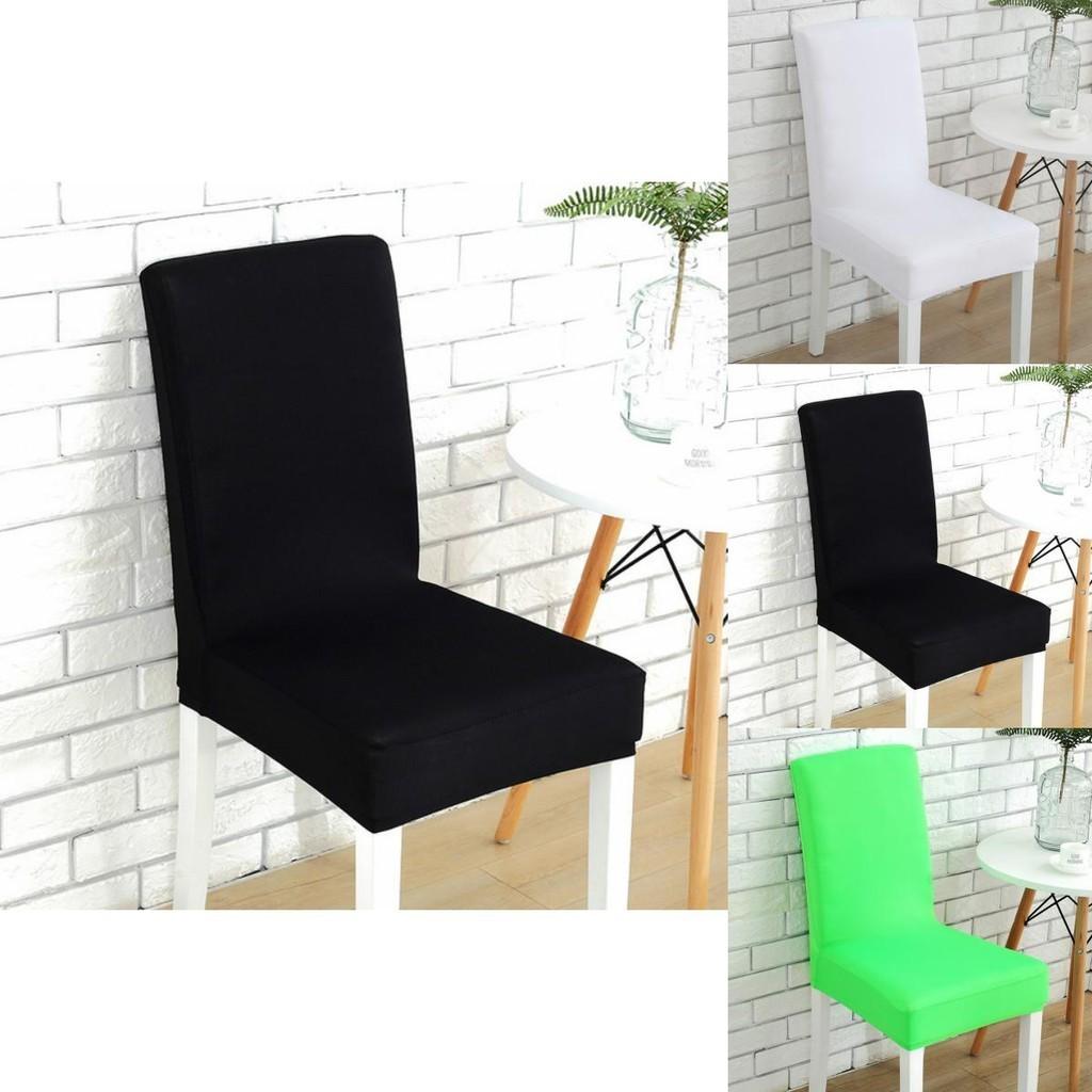 Weicher Stuhlbezug Einfarbig Elastische Überwürfe für Esszimmer