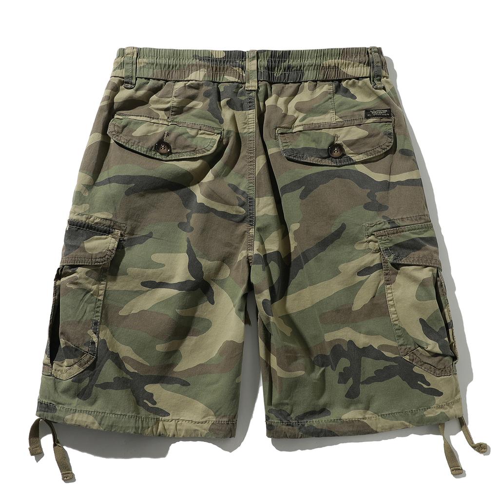 Camouflage Workwear Shorts Men's Summer Casual Five Quarter Pants Pure Cotton Loose Multi Pocket Versatile Pants
