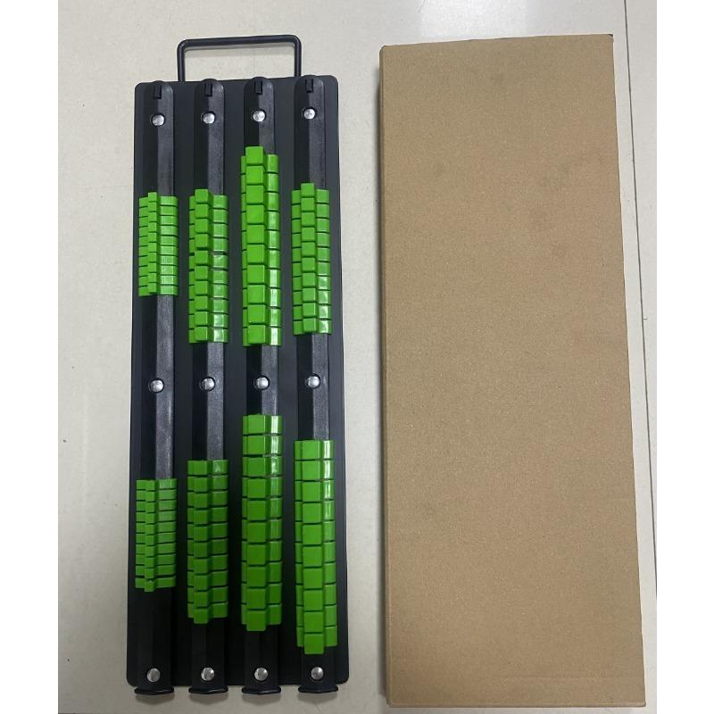 

Набор держателей для лотка для хранения на 80 розеток 1/4 3/8 1/2 розеток Организуйте и храните розетки Стойка для розеток для ручного инструмента среднего размера зелёный