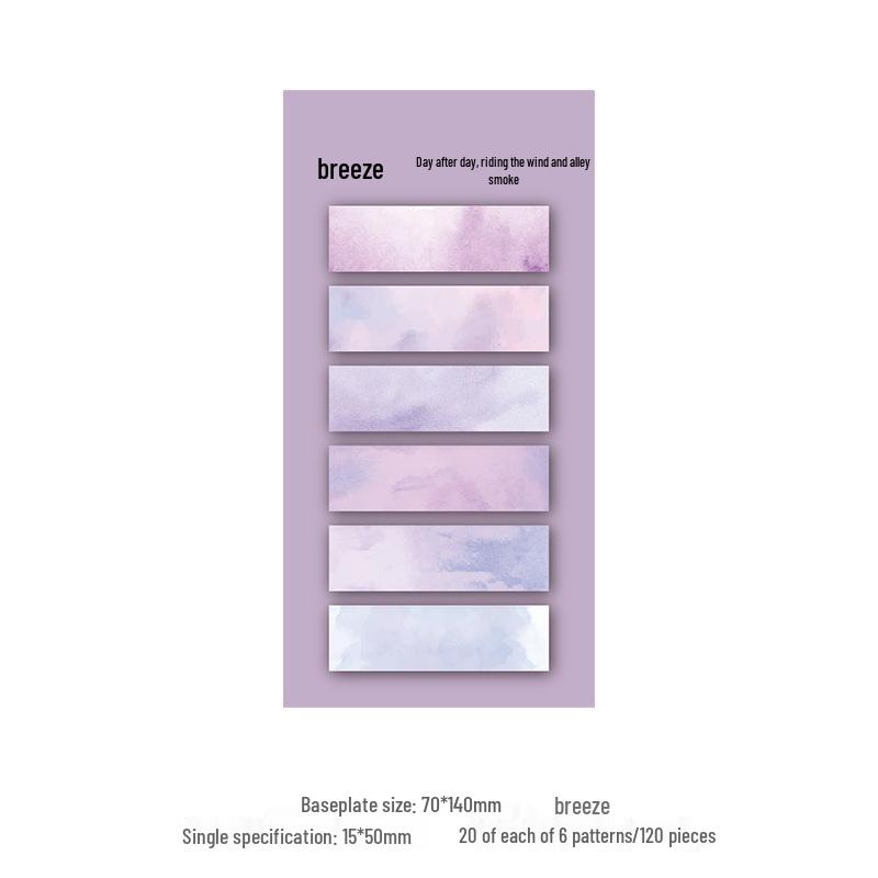 Stylish Gradient Sticky Notes for Students: Strong Adhesion, Girly Design, Perfect for Indexing and Memos, Reusable N Times