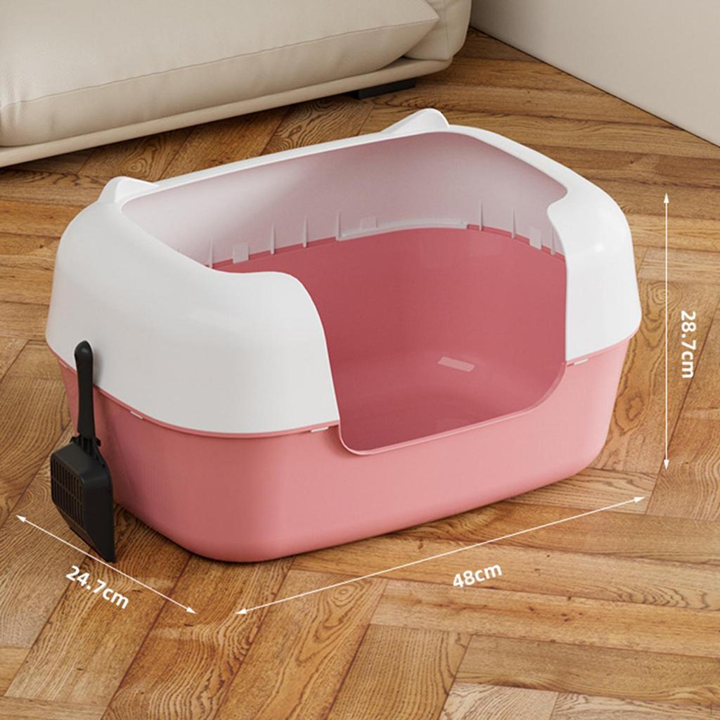 Cat Litter Box Cleaning Basin Portable Removable High Sided Anti Splashing Toilet for Indoor