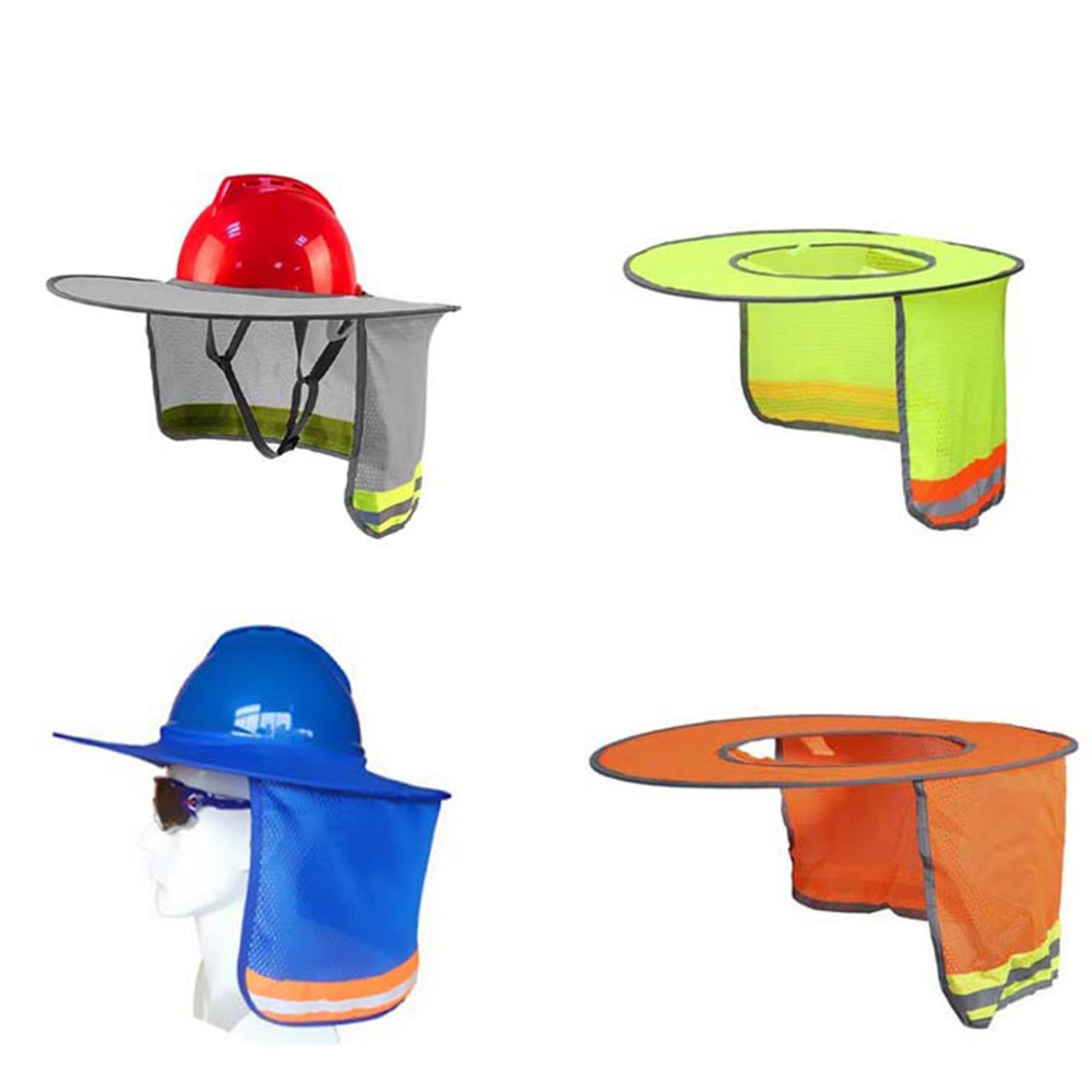 Pare-Soleil Pour Casque De Sécurité - Protection Cou Complet Avec Bande Réfléchissante