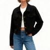 Jacket Women Fashion Cropped Casual Button Jackets Tops Trendy Long Sleeve Coats With Pocket