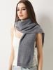 Women's Cozy Wool Shawl - Solid Color Knit for Autumn & Winter