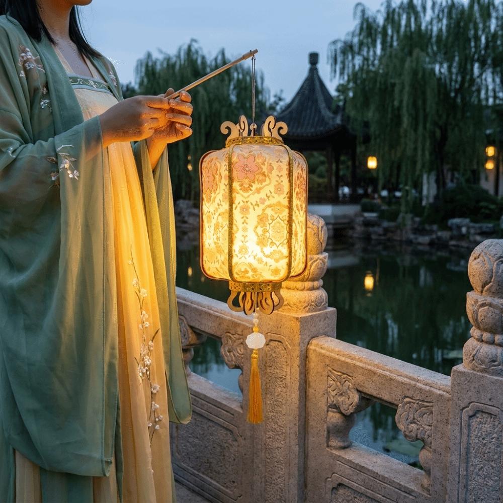 Traditional Antique Luminous Lantern Handmade Chinese Flower Lantern DIY Craft