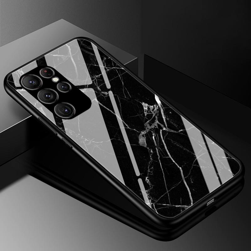 For Samsung S25 Ultra Case Cover Tempered Glass Cases for Samsung Galaxy S25 Ultra Luxury Hard Back Bumper S25Ultra S 25 Ultra