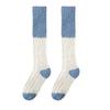 Fuzzy Knee High Socks Women Fluffy Warm Knee Socks Color Socks Leg Warmers Block Thick Winter