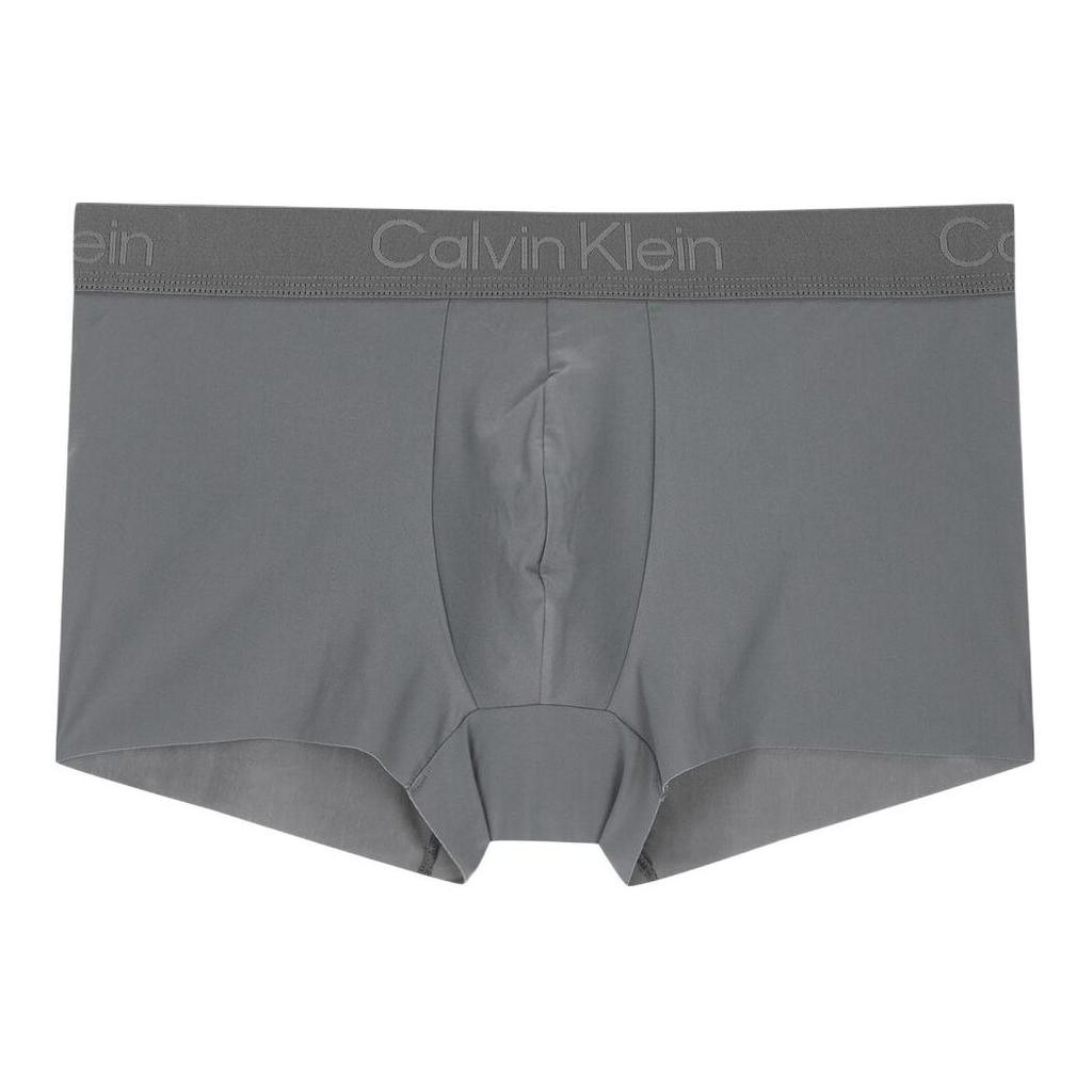 Calvin Klein Low Rise Letter Minimalist Cool Feeling Antibacterial Boxer Briefs Men Underwear Charcoal NB3634-5GS