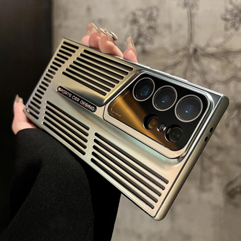 Luxus-Wärmeableitendes Case für Samsung Galaxy S25 S24 Ultra S23 Plus S22 Atmungsaktive Kühlung Titan Stoßfester Bumper Cover