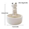 Tealight Candle Holder Frog Ceramic Tabletop Candlestick Decor Warm Atmosphere Scented Candle Holder for Bookshelf Kitchen