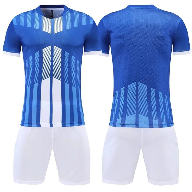 Soccer Jersey Set Men Kids Football Uniform Custom Soccer Jerseys Short Sleeve Adult Football Set Suit Tracksuit Jersey