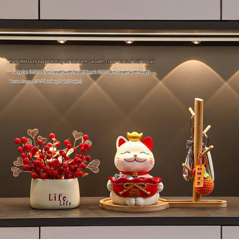 Cat Figurine - Perfect for Home Entry, Living Room, Wine Cabinet, or Shoe Cabinet Decoration; Ideal Housewarming Gift