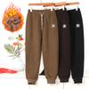 Women's High Waist Harem Pants Loose Fit Joggers Winter Thick Fleece Lined Cotton Blend Drawstring Casual Long Trousers