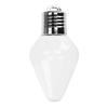 Clear Plastic Fillable Ornaments Christmas Bulb Shape Storage Jar, Transparent Refillable Light Stocking Stuffers Ornament, Tree Pendant for