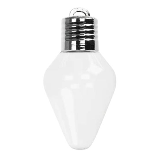 Clear Plastic Fillable Ornaments Christmas Bulb Shape Storage Jar, Transparent Refillable Light Stocking Stuffers Ornament, Tree Pendant for