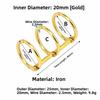 12 pcs Circular 3 Hole Binding Ring Metal Metal Book Ring 3 Ring Binder Loop  Office Stationery