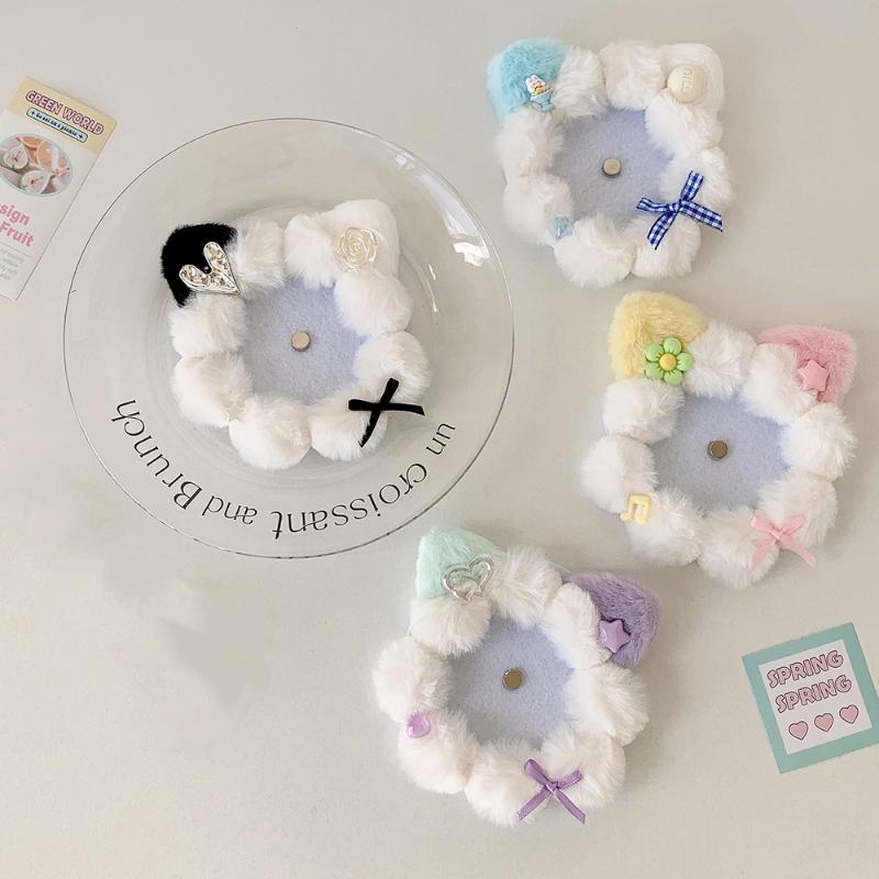 Cute Cartoon Plush Cats Ear Badge Organizers 58Mm Badge Decoration Tray Anime Idol Peripheral Collectors Decoration Accessories