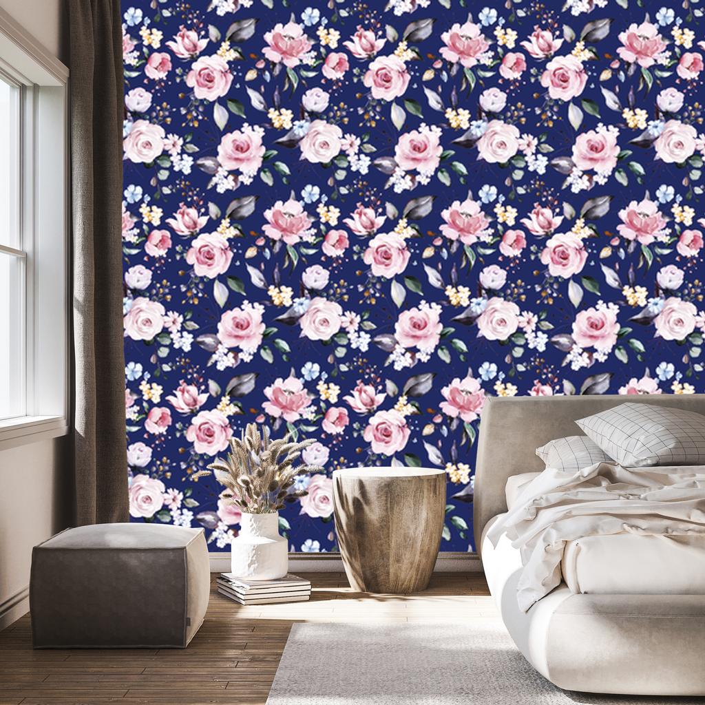 Wallpaper Roses colorful flowers for living room and bedroom 50x1000