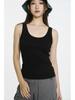 Spring 2026 Women's Tencel Lyocell Ribbed Spaghetti Strap U-Neck Vest Top
