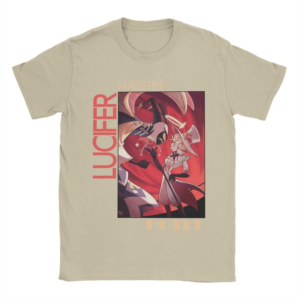 Hazbined Hoteled Adam Lucifer Graphic Print Tshirt Women Men Fashion Cotton Crewneck Tees Oversized Loose Casual Summer New Top